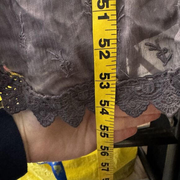 Free People Trails End Skirtall Women’s Medium Overall Dress Gray Bohemian Boho - Picture 4 of 15